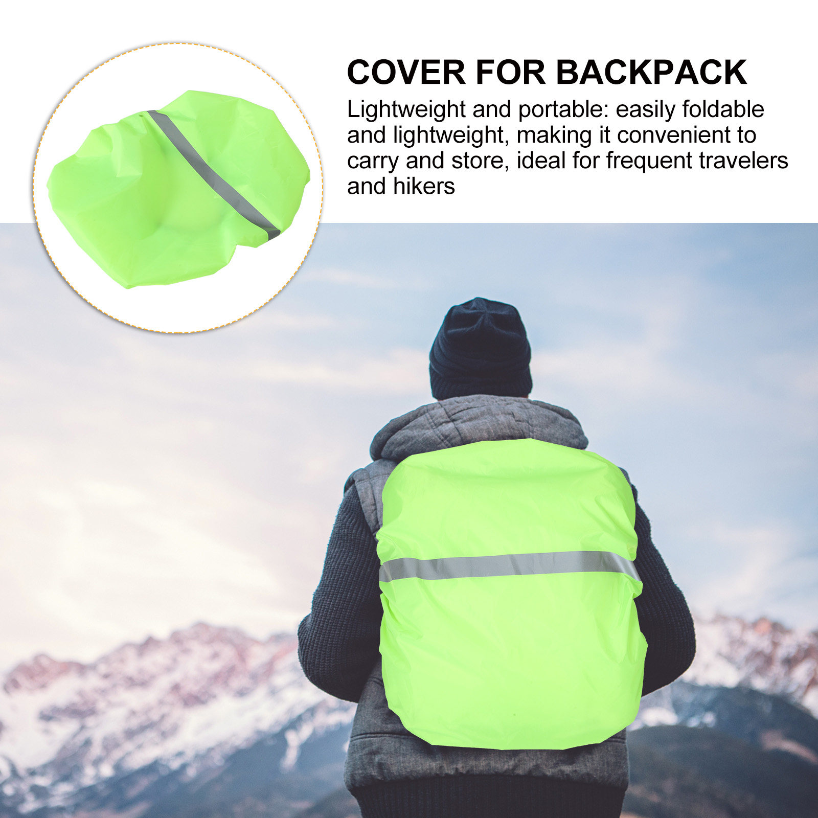 Rain Cover Backpack - Yüksek Görünürlüklü Sırt Çantası Yağmurluğu Açık