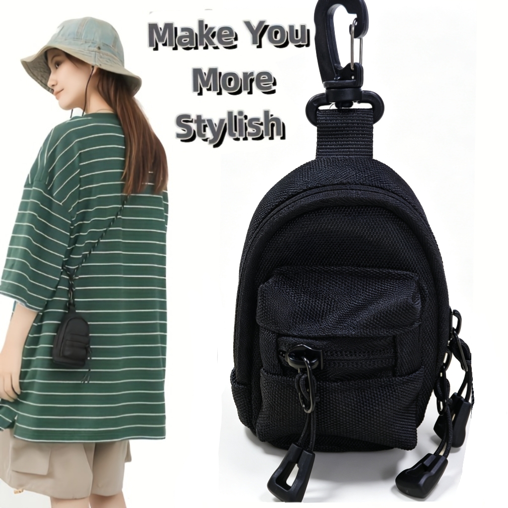 Mini Backpack Purse - Erkekler karabina sırt çantası anahtarlık çantası