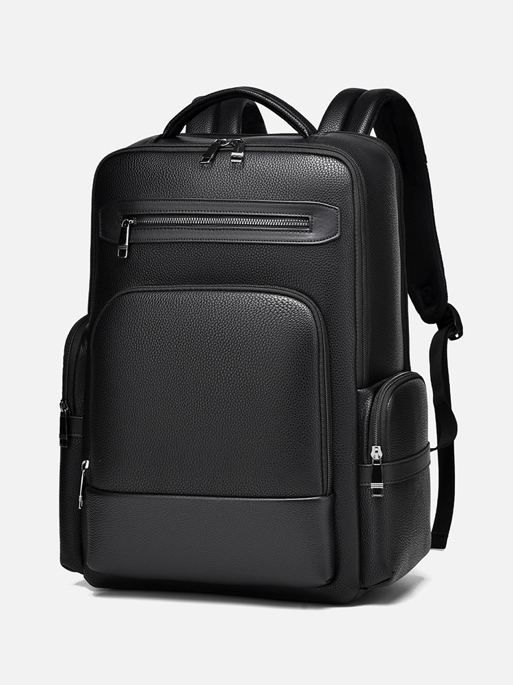 Laptop Backpack 15.6 - Erkek Moda Sırt Çantası PU Deri