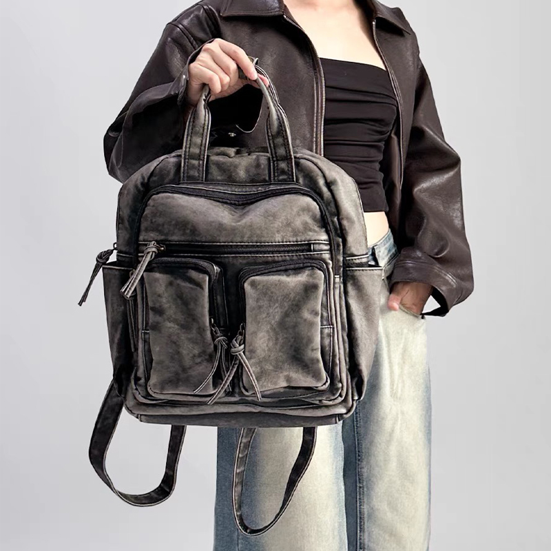 Lüks Yumuşak Yıkanmış PU Deri  - Leather Backpack Vintage incelemesi ve fiyatı