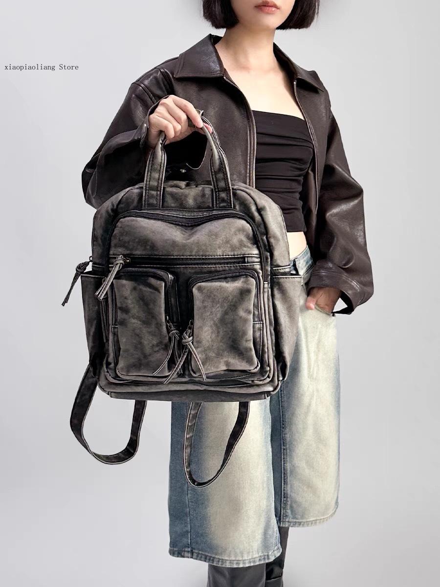 Lüks Yumuşak Yıkanmış PU Deri  - Leather Backpack Vintage incelemesi ve fiyatı