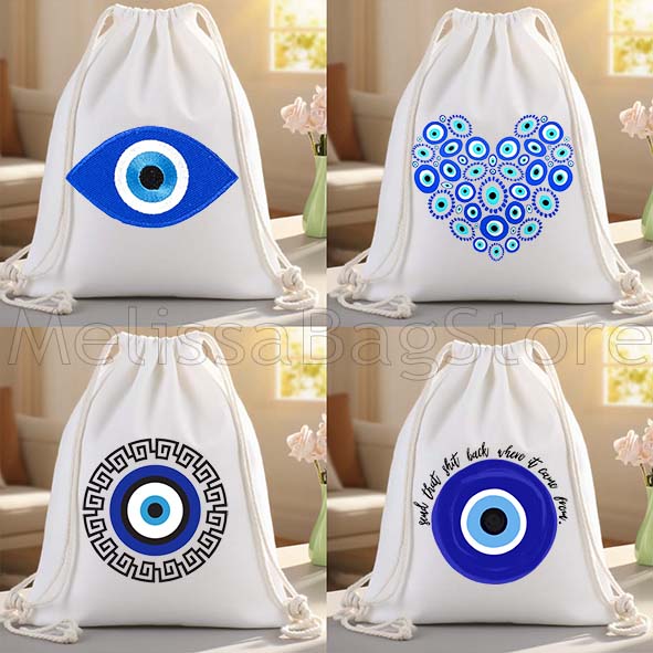 Mati Mavi Nazar Boncuklu Çembe - Drawstring Gym Bag incelemesi ve fiyatı