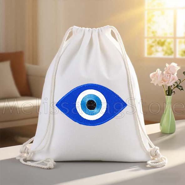 Mati Mavi Nazar Boncuklu Çembe - Drawstring Gym Bag incelemesi ve fiyatı