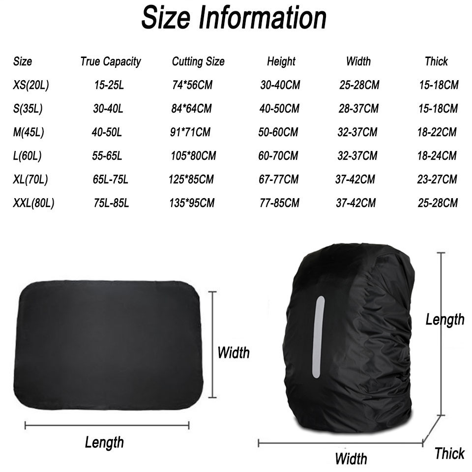 KoKossi 1 Adet 25-80L Sırt Çan - Rain Cover Backpack incelemesi ve fiyatı